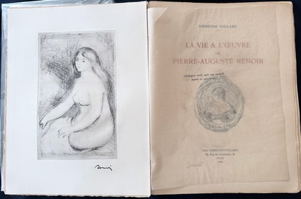 La Vie et l’Œuvre de Pierre-Auguste Renoir. With one original etching by Renoir