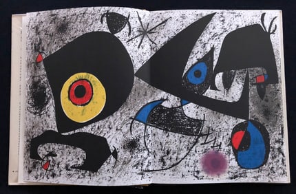 Hommage a Joan Miro with an original lithograph.