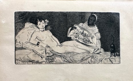 Ed. Manet Olympia 1867. Etching with aquatint.