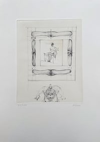 Hans Bellmer signed and numbered Etching. 1973, from the portfolio “Les Anagrammes du Corps
