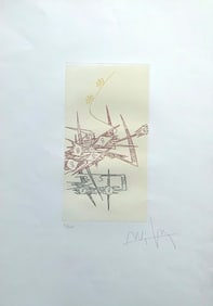 Wilfredo Lam signed and numbered Etching. 1966. One of 25 copies.
