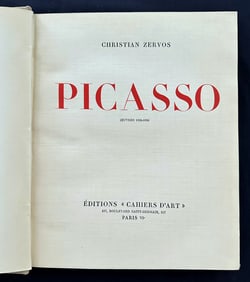ZERVOS. Picasso. Oeuvres 1920-1926. With 2 color pochoirs.