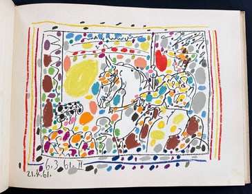 Picasso. Toreros. With 4 lithographs by Picasso, one of them on 24 colors.