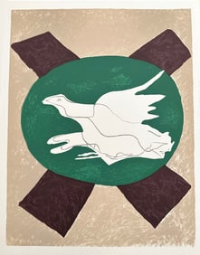 Dove from San Lazzaro et Ses Amis. Lithograph by Georges Braque. 1975.
