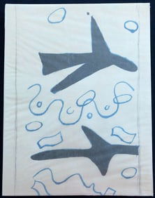 Braque lithographe. With 3 lithographs. Mourlot Fernand. Monte Carlo, Andre Sauret, 1963.