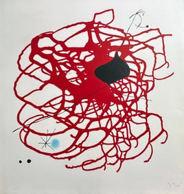 Joan Miro signed and numbered Lithograph. 1972, from the portfolio Mois Mondial Du Coeur