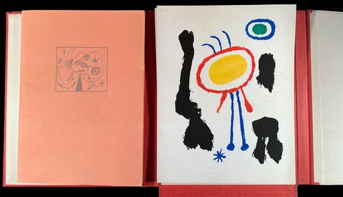 The prints of Joan Miro. With 2 pochoirs in color + 40 prints in black and white by Miro