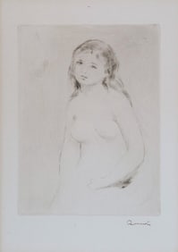 RENOIR. Etude Pour Une Baigneuse, etching 1906.