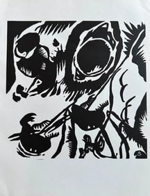 Woodcut by Wassily Kandinsky. 1959.