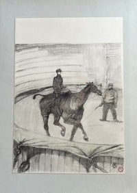 "Travail de repetition". Toulouse-Lautrec Au Cirque Print. 1930. One Of 200 Copies.