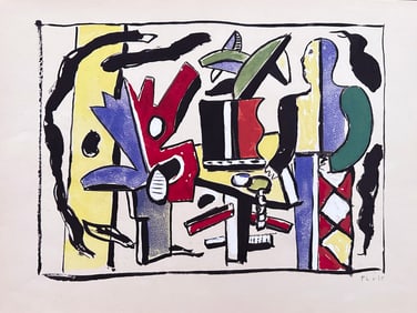 Fernand Leger Pochoir. 1938, from the portfolio Douze Contemporains.