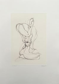 Hans Bellmer signed and numbered Etching. 1973, from the portfolio “Les Anagrammes du Corps