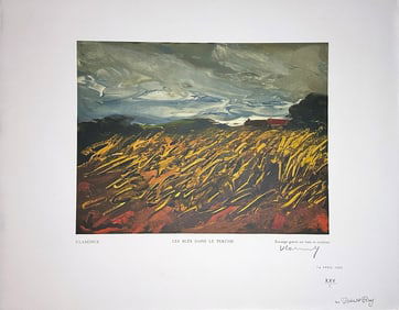 Maurice de Vlaminck signed Woodcut. 1950. One of 100 copies.