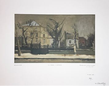 Maurice Brianchon signed Woodcut. 1950. One of 100 copies.