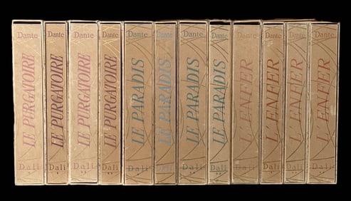 Dali, Dante. La Divine Comedie. 12 Volumes. Deluxe edition with 100 prints + suite + decompositions.