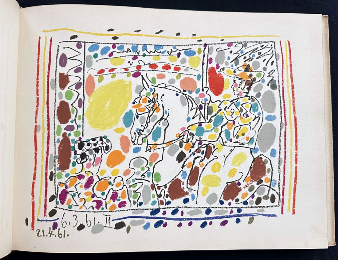 Picasso. Toreros. With 4 lithographs by Picasso, one of them on 24 colors. (1 of 3)