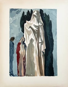 "The Heretics" Woodcut by Salvador Dali. From The Divine Comedy portfolio.
