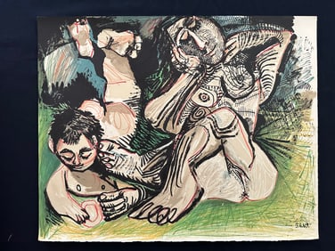 Au Baiser D Avignon.  With 12 lithographs by Picasso.