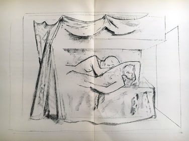Il Lamento del Gabelliere, 1945, 10 Lithographs by Campigli.