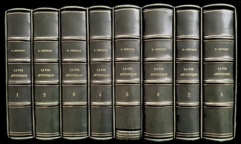La vie artistique, 8 vols, with prints by Renoir, Pissarro, Rodin and others. 1892/95.