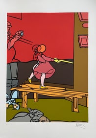 Valerio Adami. Silkscreen signed and numbered by the artist.