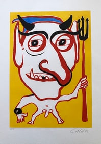 The Devil. Signed and numbered etching by Calder