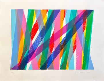 Dorazio, Piero. Abstract Strips. Silkscreen signed and numbered by the artist.