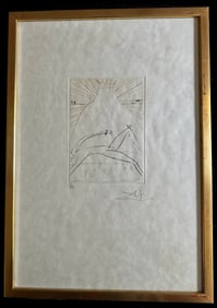 Original signed and numbered drypoint by Salvador Dali, 1968.