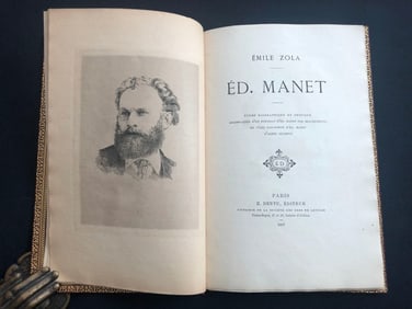 Manet by Zola. 1867. with Manet etching Olympia.