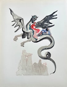 "The Userers" Woodcut by Salvador Dali. From The Divine Comedy portfolio.