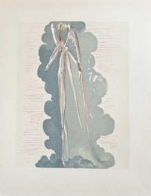 "The Angel of the Seventh Sphere" Woodcut by Salvador Dali. From The Divine Comedy portfolio