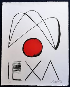Original signed and numbered lithograph by Alexander Calder. 1970.