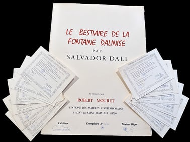 Dali. Le Bestiaire De La Fontaine Dalinise. With 12 Drypoints Signed And Numbered