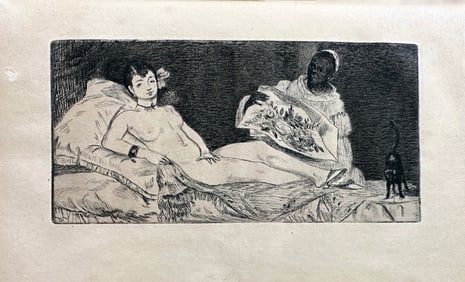 Ed. Manet Olympia 1867. Etching with aquatint.