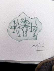 Tablier blanc. With Signed Etching by Joan Miro, PAB, 1958, one of 25 copies