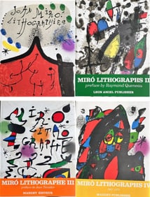 Miro Lithographe, set of 4 volumes. 32 original lithographs.