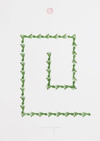 Richard Long. Lithograph signed/numbered, from the Against torture portfolio. 1993, one of 150