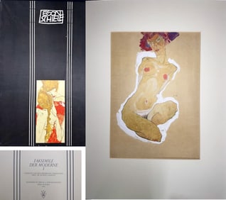 Schiele Faksimile der Moderne 1. Portfolio with 6 Lithograph by Egon Schiele.