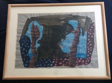 Markus Lupertz. Greece-Istanbul, 1987. Mixed Media on cardboard