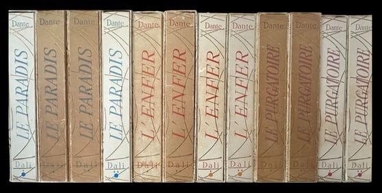 Dali. La Divine Comédie. DELUXE. 12 Volumes with 300 prints. One of 150 copies.
