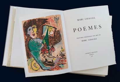 Poemes. Gravures Originales Sur Bois (woodcuts) de Chagall. One of 238 copies, 1968