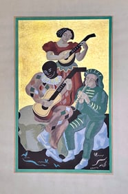 Gino Severini Pochoir. Le Concert, 1930. One of 125 copies.