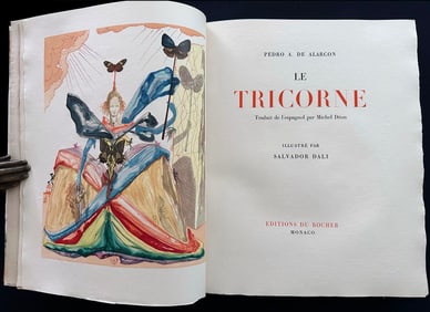 Le Tricorne with 20 woodcuts in color by Dali. 1959, one of 140 copies