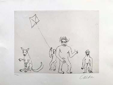 Calder. Santa Claus. Portfolio With 9 Signed Etchings. Edition de l'Herme, Paris 1974