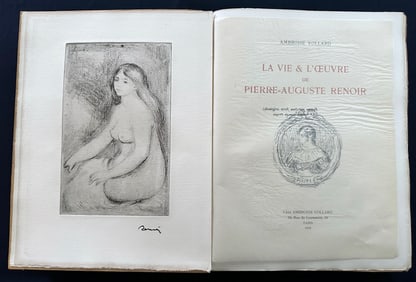 La Vie Et L'Oeuvre De Renoir. With An Original Renoir Etching. 1919.