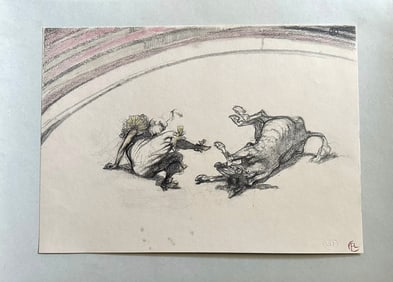 Clownesse et Cheval. Toulouse-Lautrec Au Cirque Print. 1930. One Of 200 Copies.