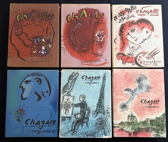 Chagall lithographe. Complete set of 6 volumes.