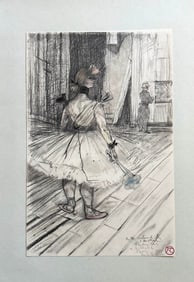 Dans les coulisses. Toulouse-Lautrec Au Cirque Print. 1930. One Of 200 Copies.