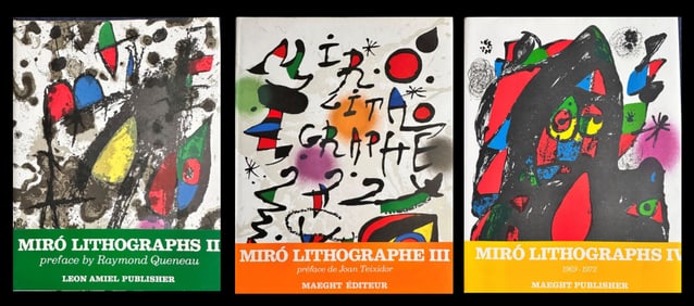 Miro Lithographe, set of 3 volumes. 21 original lithographs.