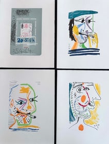 Picasso, Pablo. Le Gout du Bonheur. 3 notebooks after Picasso, 71 prints, 1970.